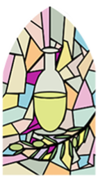 Anointing Stained Glass Window