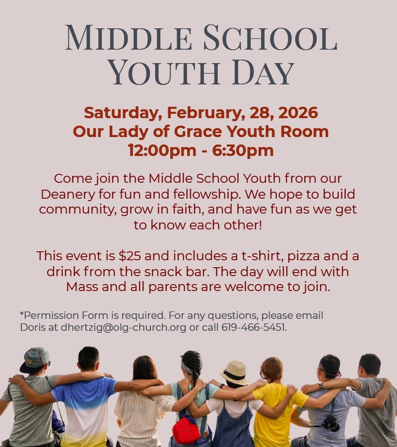 Middle School Youth Day 2026