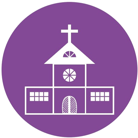 Purple Transparent Church Icon