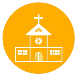 Yellow Transparent Church Icon