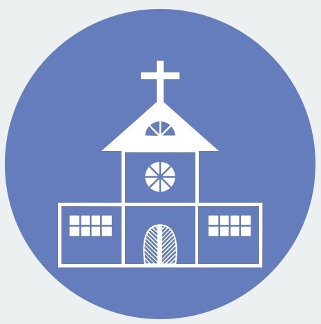 Vectorstock 3104472   Blue Gray Church Icon